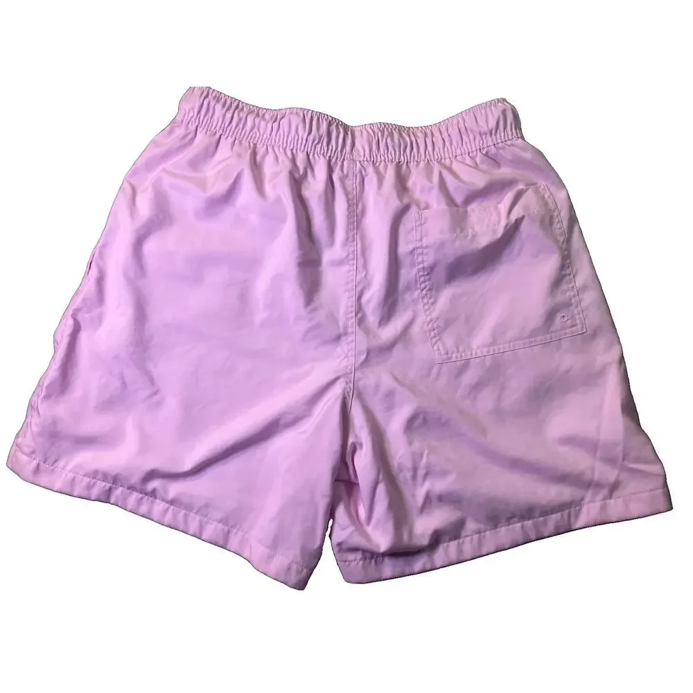 Nike Men's Solid Purple/Pink Swim Trunks Size M Logo Elastic Waist Lined